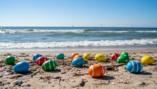 ostereier am strand
